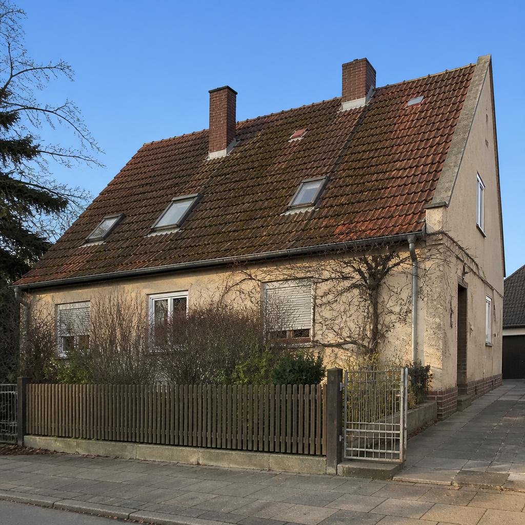 Neueindeckung Einfamilienhaus – vorher
